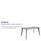 Merrick Lane 1st Avenue Dining Table Rectangular 59" Glass Top Dining Room Table With Solid Beechwood Frame